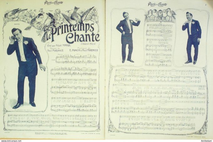 Paris qui chante 1903 #25 Mayol Barde Dona Debroussy Max Morel Gerville