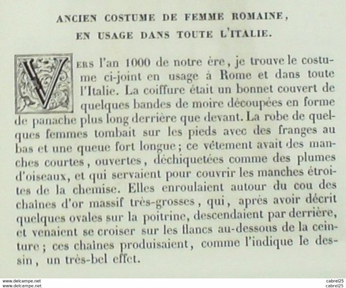 Italie ROMAINE de VILLE 1859