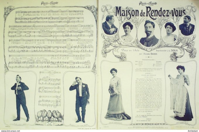 Paris qui chante 1903 #25 Mayol Barde Dona Debroussy Max Morel Gerville