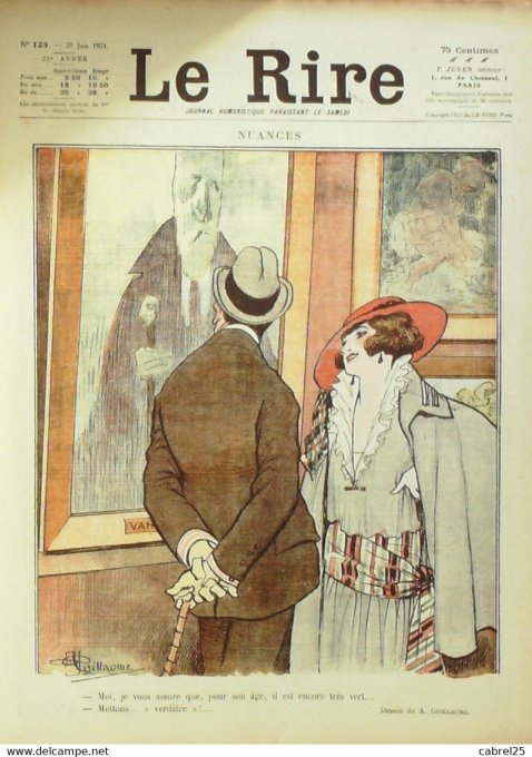 Le Rire 1921 n°125 Guillaume Del Marle Jouenne Vertès O'Galop Métivet Vallée