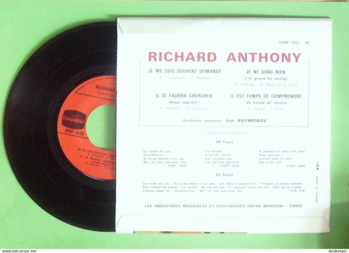 Anthony Richard 45T EP Je me suis souvent demandé 1965