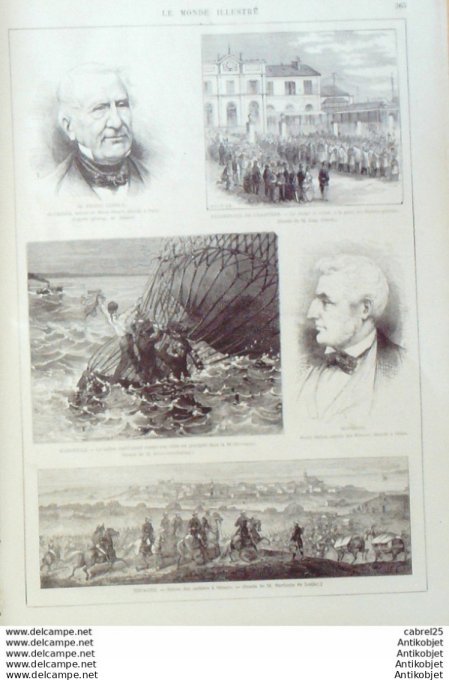 Le Monde illustré 1873 n°843 Chine Xien Kang Espagne Mataro Egypte Caire Autriche Vienne Pays Bas La