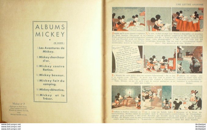 Walt Disney Mickey et le Tresor Hachette #  7 Eo 1934