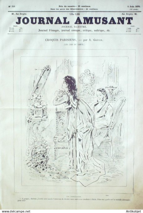 Le Journal Amusant 1870 #  753 A la campagne par Denoue et Beyle