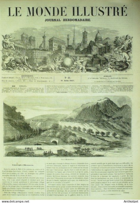 Le Monde illustré 1857 n° 11 Allemagne Hauenstein Ville d'Avray (92) Great-Eastern