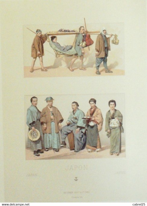 Japon Porteurs PALANQUIN civils