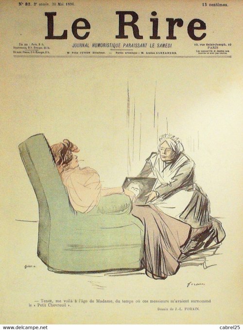 Le Rire 1896 n° 82 Métivet Forain Falco Jeanniot Daumier Boyd Puck