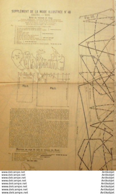 Journal + Patron Mode illustrée  1890 # 46 (with Pattern)