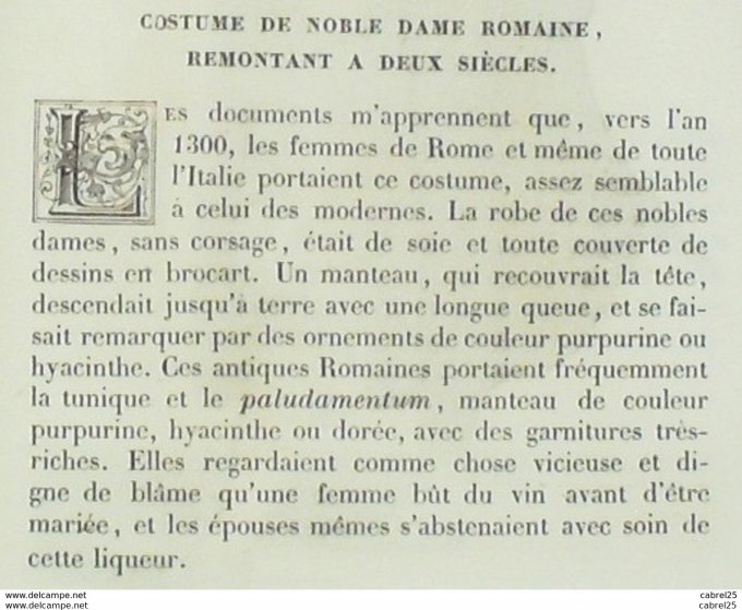 Italie ROME Citadine romaine 16ème 1859