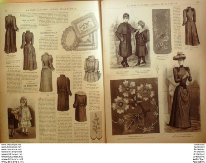 Journal + Patron Mode illustrée  1890 # 46 (with Pattern)