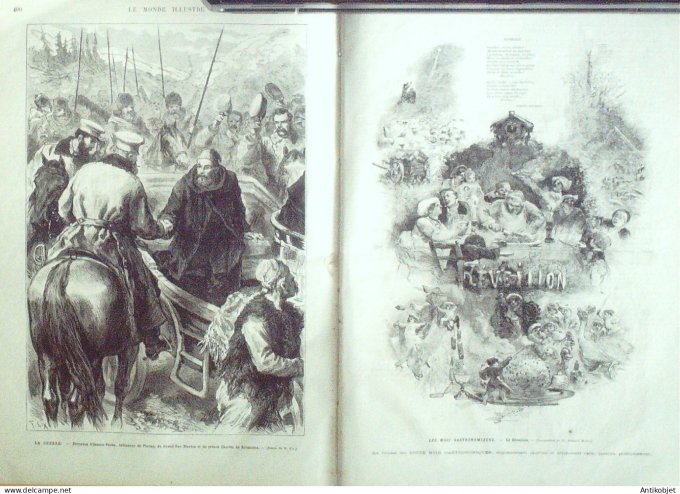 Le Monde illustré 1877 n°1081 Turquie Osman-Pacha Charles de Roumanie