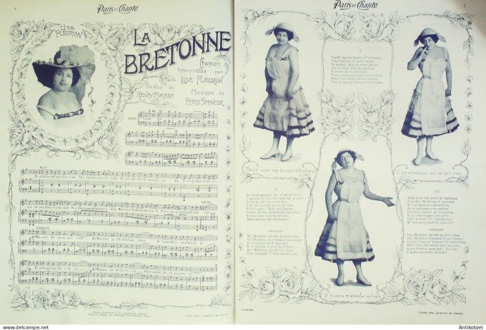 Paris qui chante 1903 n° 27 Mayol Rictus Fleuron Barde Willy Ablamowicz Pavart