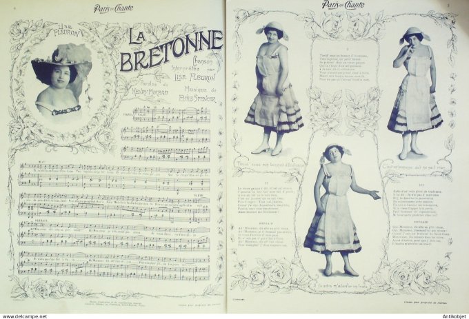 Paris qui chante 1903 #27 Mayol Rictus Fleuron Barde Willy Ablamowicz Pavart
