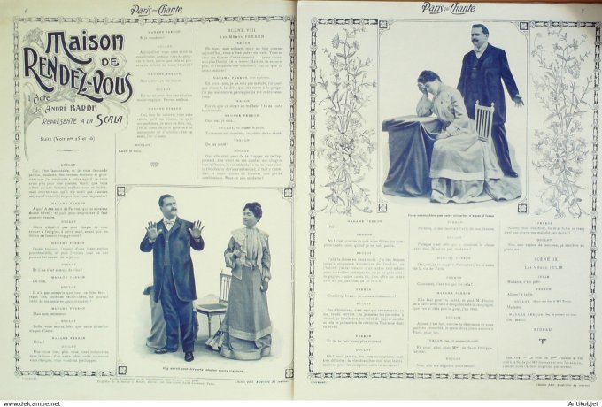 Paris qui chante 1903 #27 Mayol Rictus Fleuron Barde Willy Ablamowicz Pavart