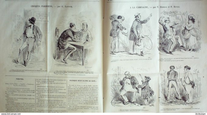 Le Journal Amusant 1870 #  753 A la campagne par Denoue et Beyle