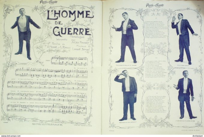 Paris qui chante 1903 n° 27 Mayol Rictus Fleuron Barde Willy Ablamowicz Pavart