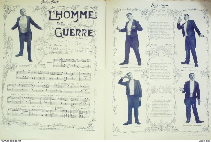 Paris qui chante 1903 #27 Mayol Rictus Fleuron Barde Willy Ablamowicz Pavart