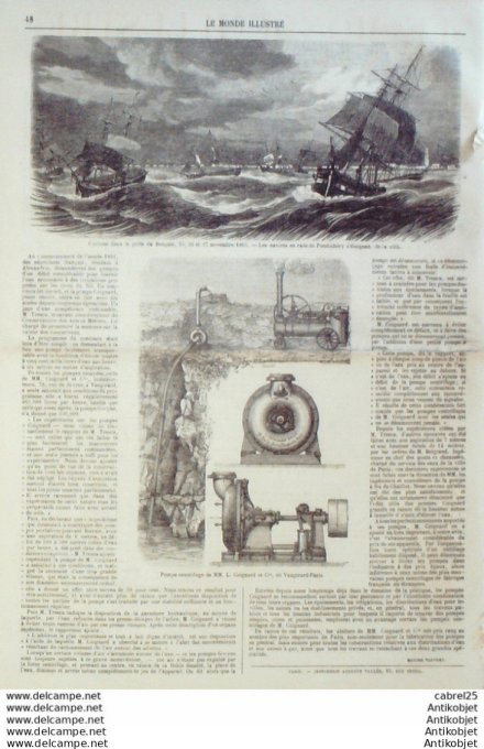 Le Monde illustré 1866 n°458 Sénégal Paouos Saloum Versailles (78) Espagne Salvanes Italie Florence