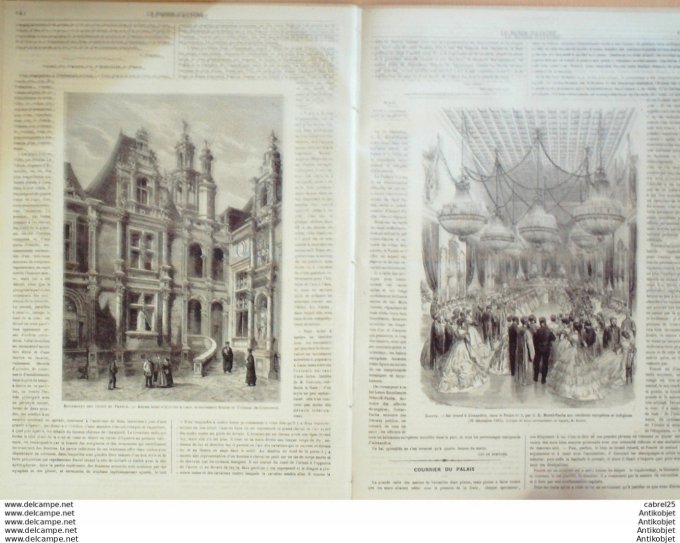 Le Monde illustré 1866 n°458 Sénégal Paouos Saloum Versailles (78) Espagne Salvanes Italie Florence