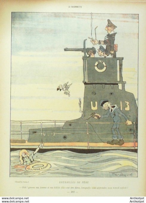 La Baionnette 1916 # 051 (Les pirates) Harley Cappiello Iribe Leroy