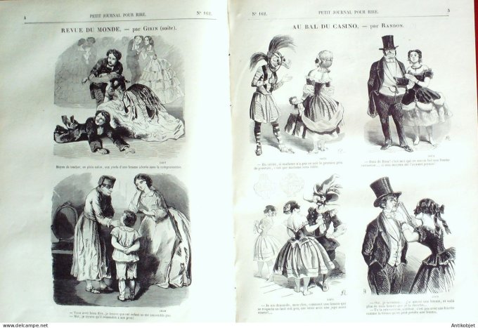 Petit journal pour Rire 1858 # 162 Bal du Casino Randon