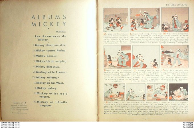 Walt Disney Mickey et l'Etoile magique # 12 Edit Hachette Eo 1936