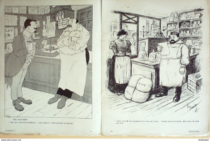L'Assiette au beurre 1908 # 380 Le petit Commerce Poncet Paul