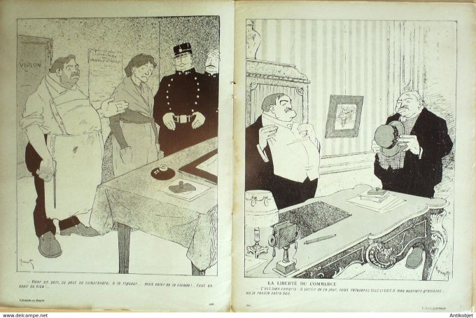 L'Assiette au beurre 1908 # 380 Le petit Commerce Poncet Paul