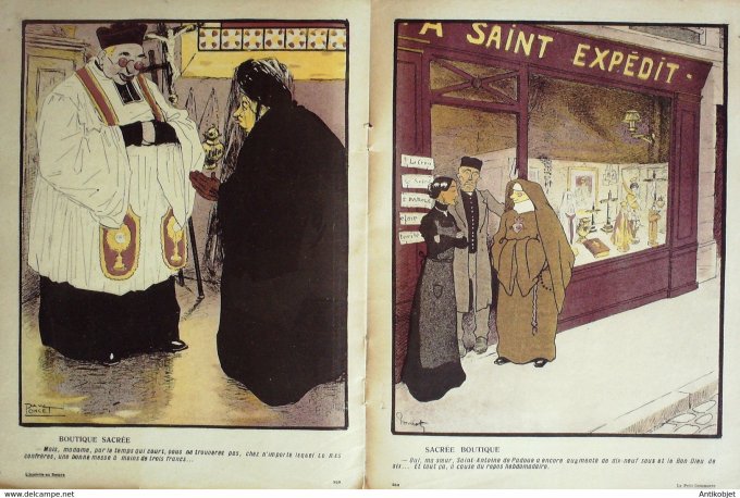 L'Assiette au beurre 1908 # 380 Le petit Commerce Poncet Paul