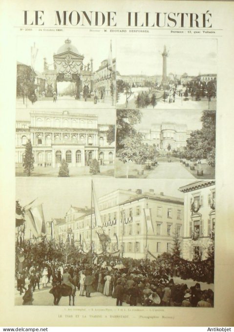 Le Monde illustré 1896 n°2065 Allemagne Darmstadt Cherbourg (50)  Le Marengo Madagascar Tamatave