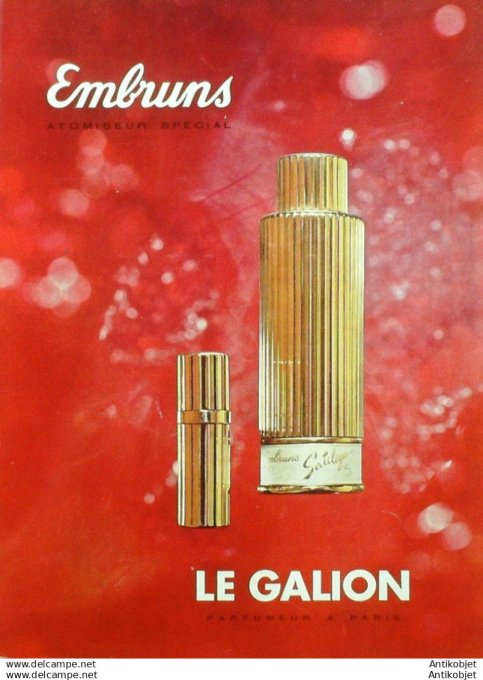 Publicite Cosmetique Le Gallion Embruns Sortilege 1997