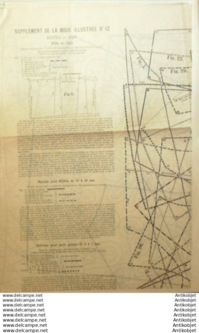 Journal + Patron Mode illustrée  1890 # 42 (with Pattern)