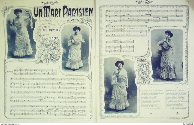 Paris qui chante 1903 n° 26 Tournier Berville Barde Ouvrard  Stefani Gerville Dickson