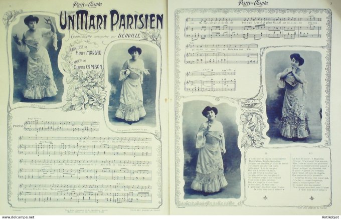 Paris qui chante 1903 #26 Tournier Berville Barde Ouvrard  Stefani Gerville Dickson