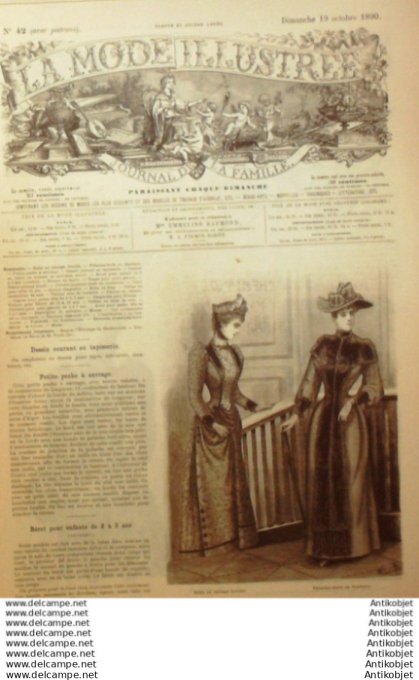 Journal + Patron Mode illustrée  1890 # 42 (with Pattern)