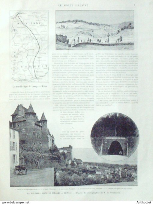 Le Monde illustré 1893 n°1892 Suisse Berne Serbie Skoupchina Sannois (95) Fougères (35) Lybie Tripol