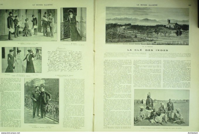 Le Monde illustré 1901 n°2323 Marseille (13) Henri Orléans Inde Kalpura Peschawar Kaibar Afghanistan