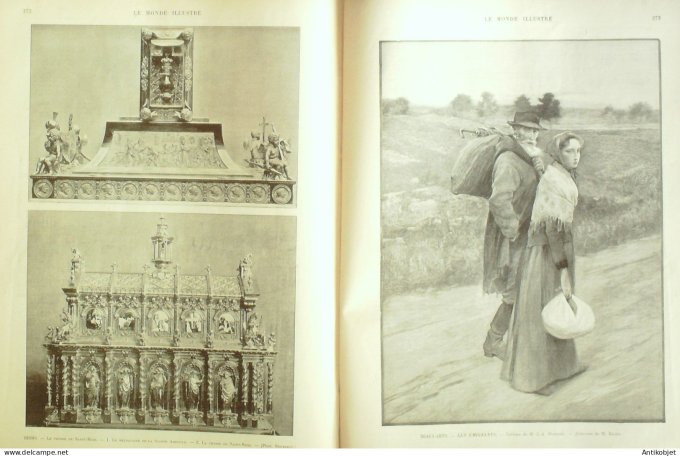 Le Monde illustré 1896 n°2065 Allemagne Darmstadt Cherbourg (50)  Le Marengo Madagascar Tamatave