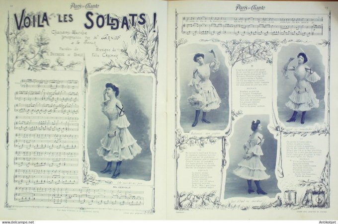 Paris qui chante 1903 n° 26 Tournier Berville Barde Ouvrard  Stefani Gerville Dickson