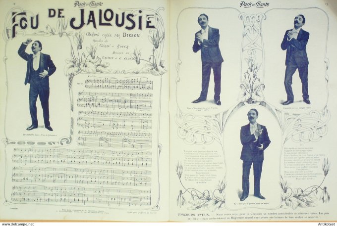 Paris qui chante 1903 #26 Tournier Berville Barde Ouvrard  Stefani Gerville Dickson