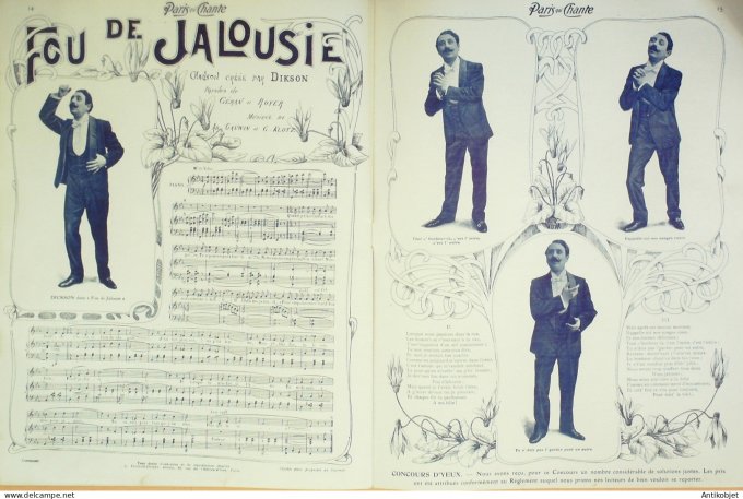 Paris qui chante 1903 n° 26 Tournier Berville Barde Ouvrard  Stefani Gerville Dickson