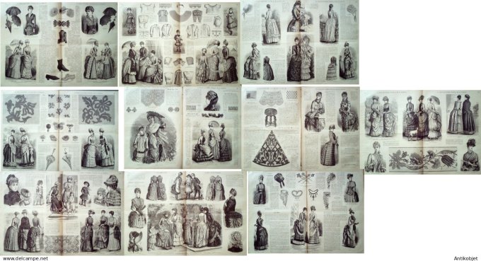 Mode illustree  1884 Lot de 10 journaux