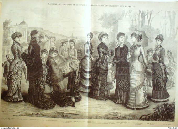 La Mode illustrée journal + gravure associée 1881 # 14