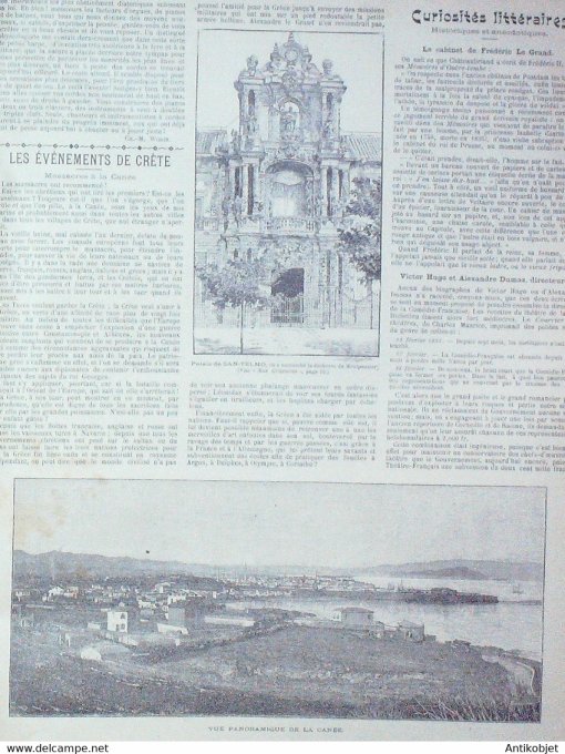Soleil du Dimanche 1897 n° 8 Tchad Djibouti Lagarde Victorien Sardou Crête Canée