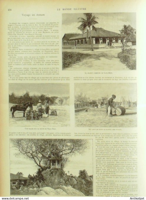 Le Monde illustré 1899 n°2200 Vietnam Annam Long-Diem Phan-Tiet Baria Nhatrang Phan-Ri Côme Dijon (2