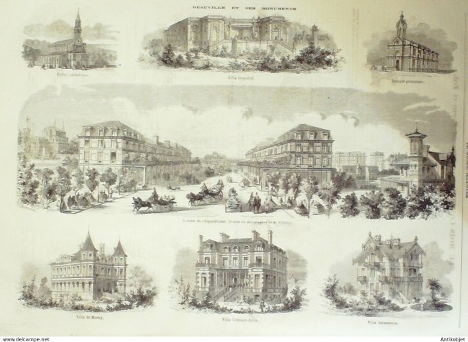 Le Monde illustré 1865 n°452 Haîti fort Pecklet Deauville (14) Jardin du Luxembourg