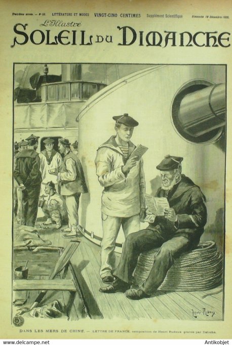 Soleil du Dimanche 1900 n°50 Marie à Béthléem Chine marins français en mission
