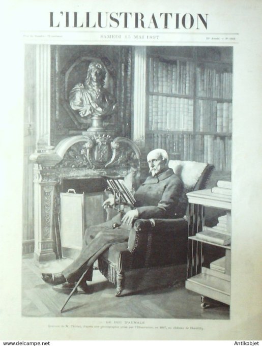 L'illustration 1897 n°2829 Chantilly (60) Duc d'Aumale Turquie Volo Pharsale Pologne Varsovie OU