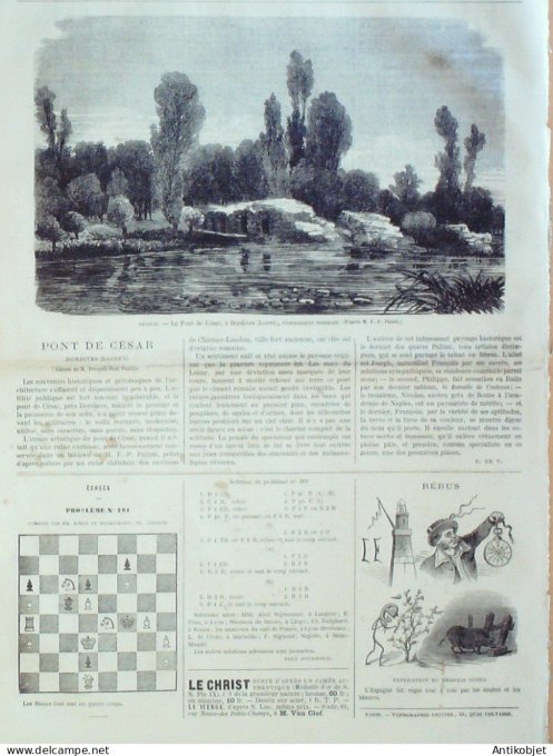 Le Monde illustré 1868 n°620 Espagne Cortès Madrid Mézières (08) Vélocipèdes Prytanée Dordives (45)