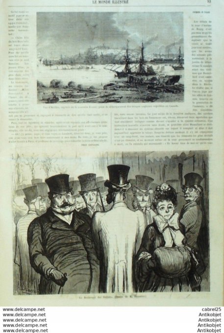 Le Monde illustré 1862 n°252 Cherbourg (50) Tunisie Carthage Ecosse Halifax